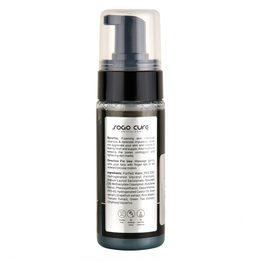 Face Cleanser for Gentle Skin Cleanser for Dry, Normal Sensitive Skin | Hydrating Foaming Face Wash with Kiwi, Green tea, Rice water  |Paraben, Sulphate Free