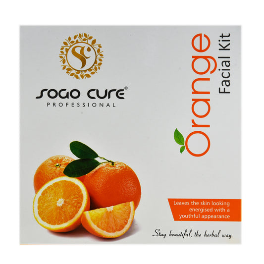 Orange Facial Kit for Glowing Skin | Detin, Anti-Blemish, & Reduce Fine Lines & Dark Circles | Facial gel, Walnut scrub, Orange facial massage cream, Orange face pack for Women & Men