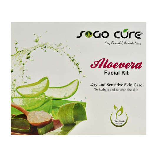 Aloe Vera Facial Kit | Improved Blood Circulation & Radiance| Nourishing cream ,Walnut scrub ,Facial gel, Multi active mask ,Fair lotion ,Skin Foam