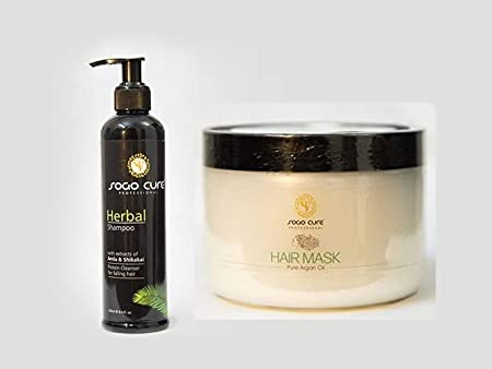 Professional Hair Shampoo & Hair Mask Combo Pack Protein And Agran Oil For Dry And Damaged Hair, Serie Expert