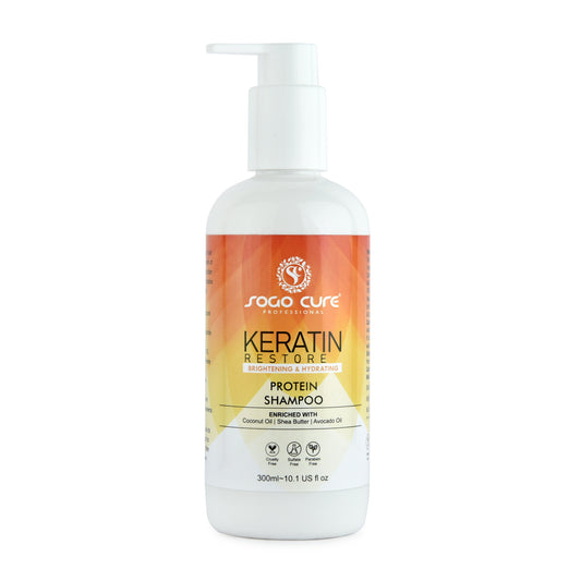 Professional Keratin Shampoo | Anti Dandruff Shampoo | For Hydrating and Smoothening With Coconut Oil, Shea Butter and Avocado Oil, 300 ml